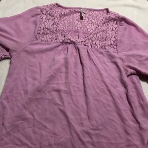 Pink lace blouse